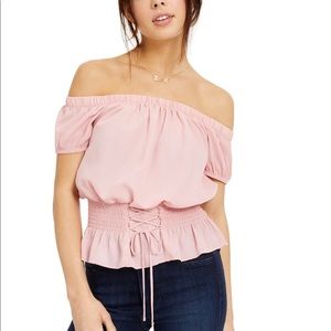 Ultra Flirt Juniors Off-The-Shoulder Blouse